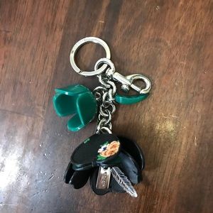 Coach Tea Rose Key Chain / Bag Charm